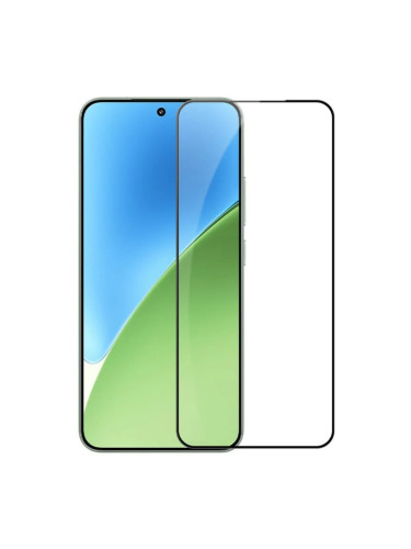 Стъклен протектор OG Premium с цяло лепило, За Xiaomi Redmi 15, Черен