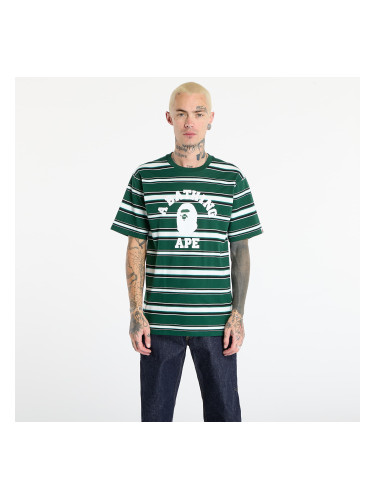 Тениска A BATHING APE College Stripe Tee Green L