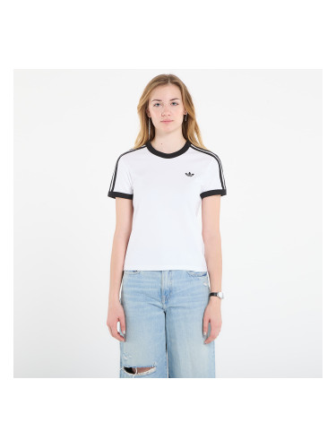 Тениска adidas 3 Stripes Slim T-Shirt White/ Black L