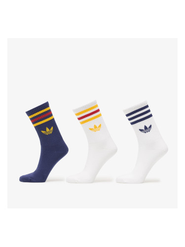 Чорапи adidas 3S Crew Sock 3P White/ Dark Blue/ White L