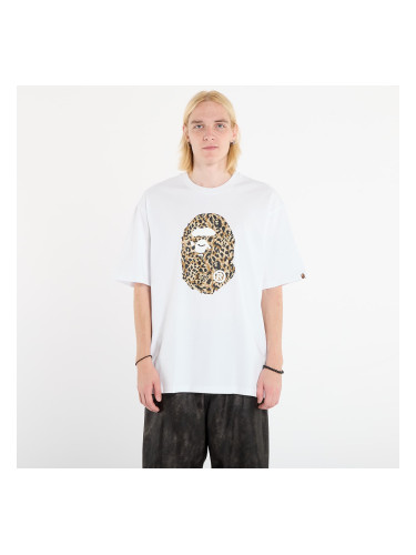 Тениска A BATHING APE Wild Leopard Pattern Ape Head Relaxed Fit Tee White XL