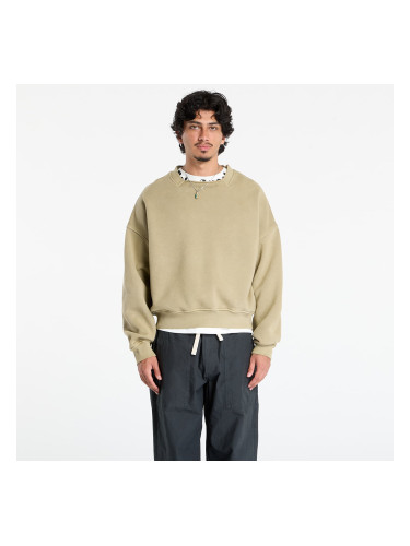 Суитшърт Palm Angels Curved Logo Loose Collar Crew Army Green/ Dark Green L