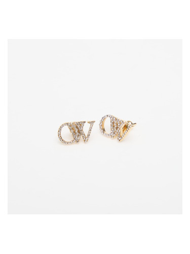 Off-White Ow Earrings W/ Strass Gold/ Silver Universal