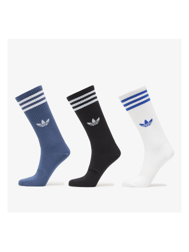 Чорапи adidas 3-Stripes High Crew Socks 3 Pairs White/ Night Marine/ Black S