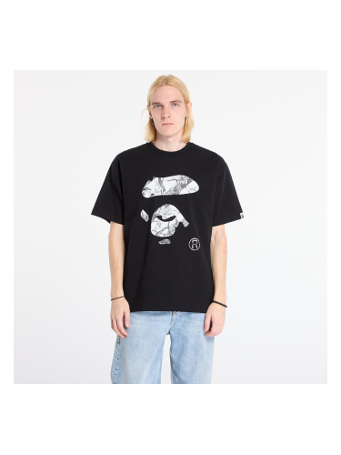 Тениска A BATHING APE Tree Edge Camo Ape Face Tee UNISEX Black/ White S