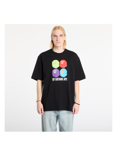 Тениска A BATHING APE Multi Ape Head By Bathing Ape Relaxed Fit Tee Black L