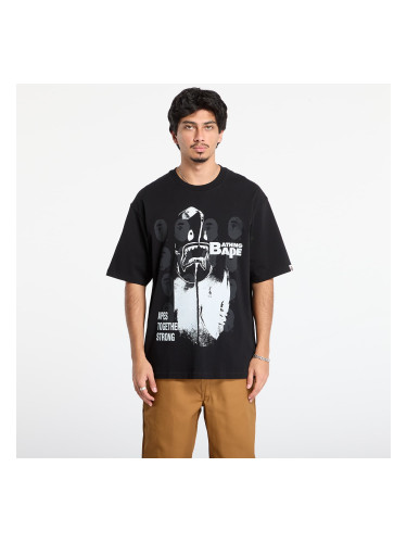 Тениска A BATHING APE Spray Print Multi Logo Relaxed Fit Tee Black S