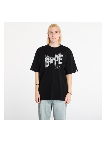 Тениска A BATHING APE Wild Leopard Pattern Bape Sta Logo Relaxed Fit Tee Black XL