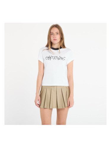 Тениска Off-White Emb Script Logo Fitted Tee White/ Blue M