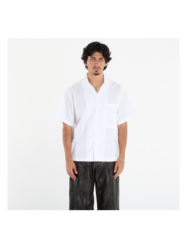 Риза Palm Angels Curved Logo Classic Shirt Ss White/ Black M