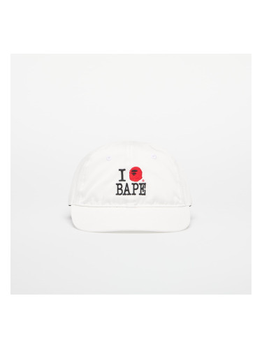 Шапка A BATHING APE Logo Cotton Twill Cap White Universal