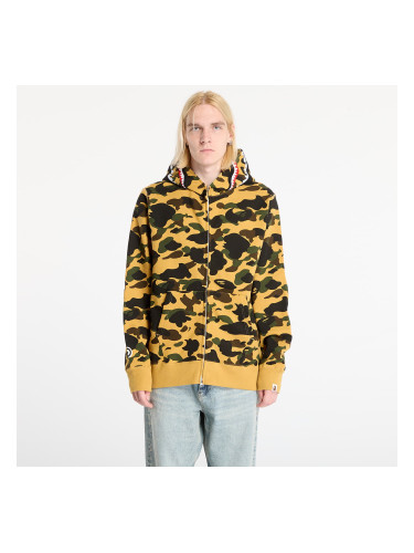 Суитшърт A BATHING APE 1St Camo Shark Full Zip Hoodie UNISEX Yellow L