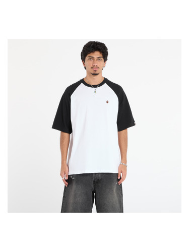Тениска A BATHING APE One Point Relaxed Fit Raglan Tee White XL