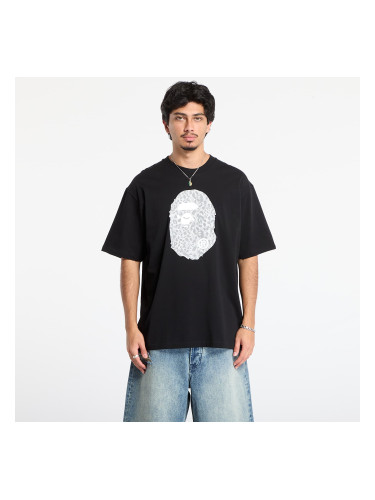 Тениска A BATHING APE Wild Leopard Pattern Ape Head Relaxed Fit Tee Black XXL