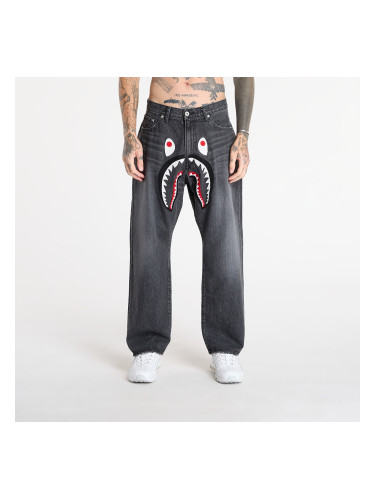 Дънки A BATHING APE Shark Loose Fit 13 Oz Denim Pants UNISEX Black L