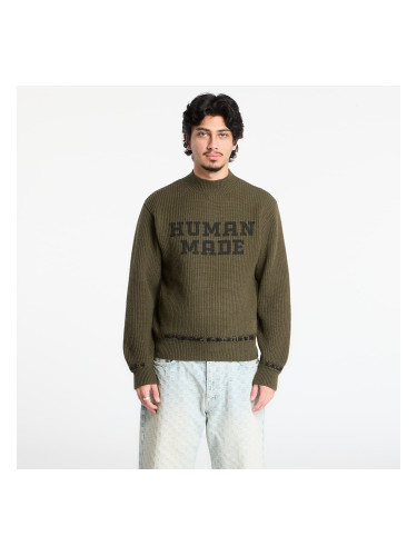 Пуловер HUMAN MADE Moc Neck Knit Sweater UNISEX Olive Drab S