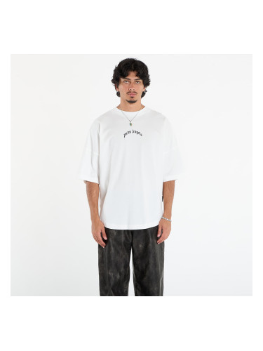 Тениска Palm Angels Back Curved Logo Over Tee Off White/ Black M
