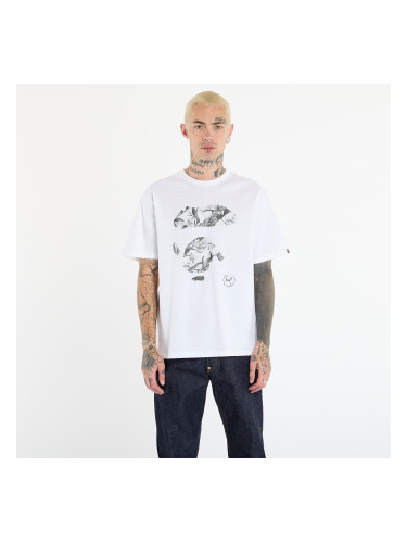 Тениска A BATHING APE Tree Edge Camo Ape Face Tee UNISEX White L
