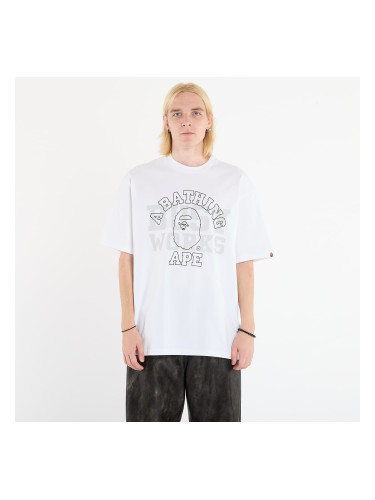 Тениска A BATHING APE College Relaxed Fit Tee 1 White S