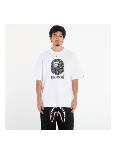 Тениска A BATHING APE Ape Head Pattern By Bathing Ape Relaxed Fit Tee White L