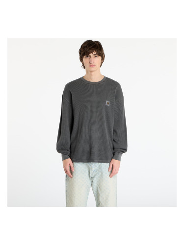 Тениска Carhartt WIP L/S Vista Waffle T-Shirt UNISEX Black Garment Dyed L