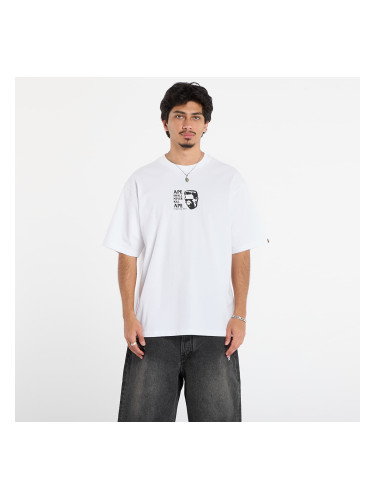 Тениска A BATHING APE Frankenstein Bape Logo Relaxed Fit Tee White L