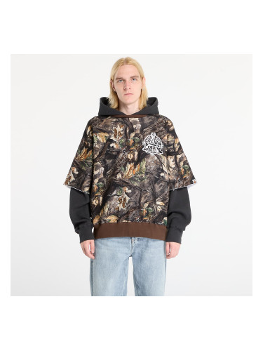 Суитшърт A BATHING APE Tree Edge Camo Layered Pullover Hoodie UNISEX Brown L
