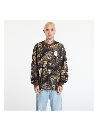 Тениска A BATHING APE Tree Edge Camo Relaxed Fit Ls Tee UNISEX Brown L