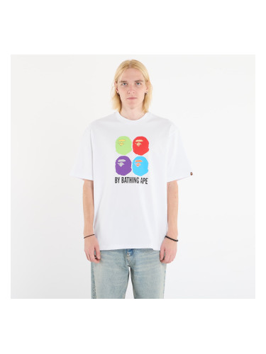 Тениска A BATHING APE Multi Ape Head By Bathing Ape Relaxed Fit Tee White L