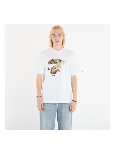 Тениска A BATHING APE Wild Leopard Pattern Ape Face Sta Tee UNISEX White L
