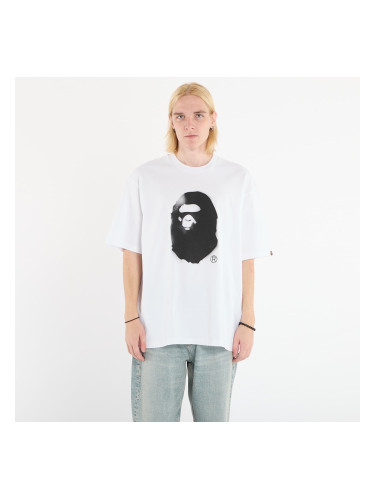 Тениска A BATHING APE Spray Print Ape Head Relaxed Fit Tee 2 White S