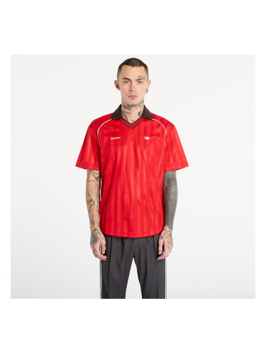 Тениска adidas x Wales Bonner Football T-Shirt UNISEX Better Scarlet/ Green/ Better Scarlet L