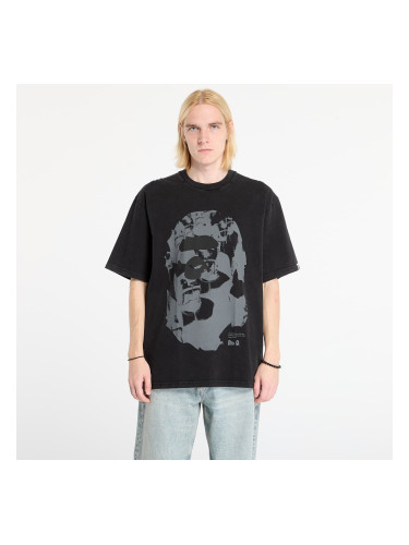 Тениска A BATHING APE Ape Head Heavy Washed Relaxed Fit Tee Black L