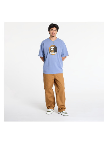 Тениска A BATHING APE Ape Head Relaxed Fit Tee Navy L