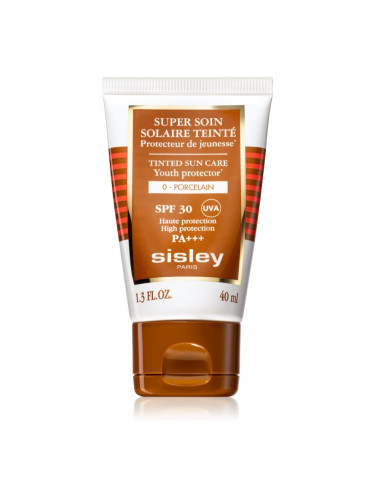Sisley Super Soin Solaire Teinté защитен тониращ крем за лице SPF 30 цвят 0 Porcelain 40 мл.
