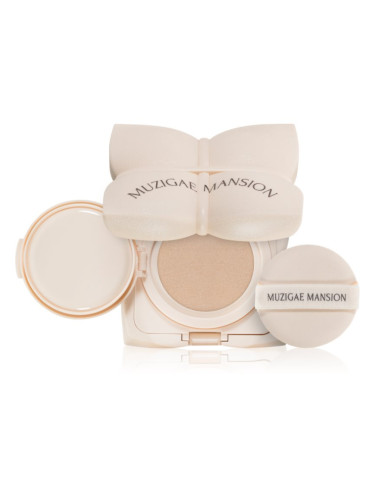MUZIGAE MANSION Sleek Water Cushion дълготраен грим в гъбичка с хидратиращ ефект цвят N23 15 гр.
