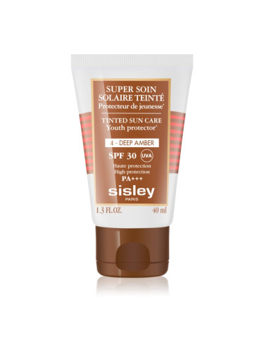 Sisley Super Soin Solaire Teinté защитен тониращ крем за лице SPF 30 цвят 4 Deep Amber  40 мл.
