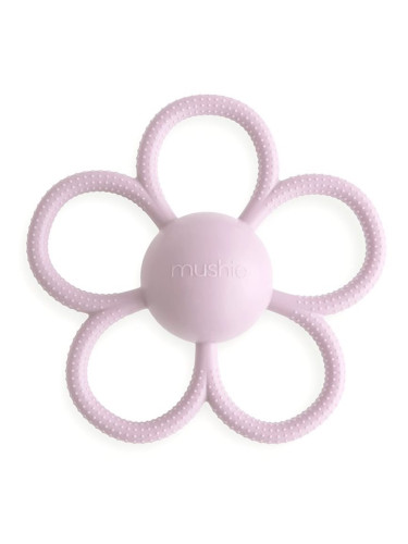 Mushie Rattle Teether Toy гризалка с дрънкалка Soft Lilac 1 бр.