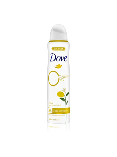 Dove 0% ALU Citrus and Peach дезодорант с 48 часов ефект Citrus & Peach 150 мл.