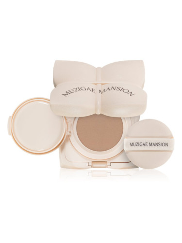 MUZIGAE MANSION Sleek Water Cushion дълготраен грим в гъбичка с хидратиращ ефект цвят NN2 15 гр.