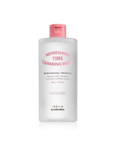 Unleashia Reduire Refreshing Time Cleansing Water успокояваща прочистваща вода с хиалуронова киселина 400 мл.