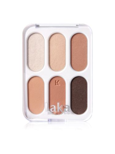 Laka Forever6 Eye Palette палитра сенки за очи цвят 04 Tan Peach 7 гр.