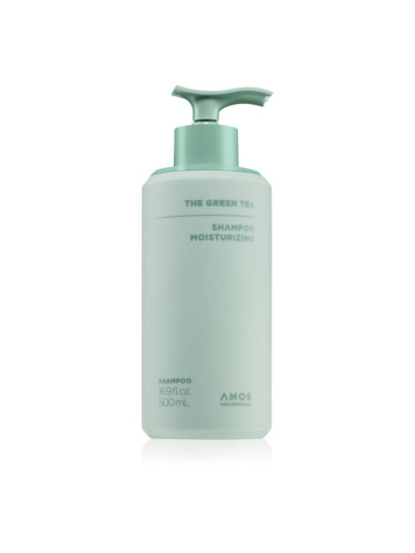 AMOS PROFESSIONAL The Green Tea Shampoo Moisturizing интензивен подхранващ шампоан против косопад 500 гр.
