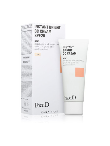 Face D Instant Bright хидратиращ СС крем SPF 20 цвят Light 40 мл.