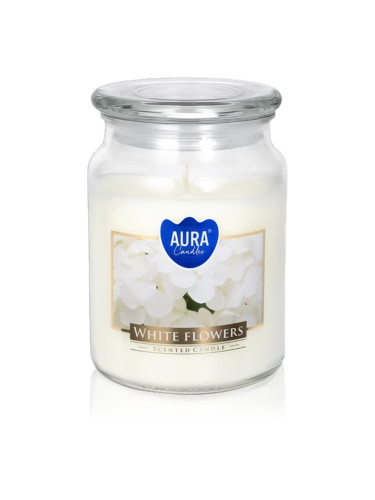 BISPOL Premium Line White Flowers ароматна свещ 500 гр.