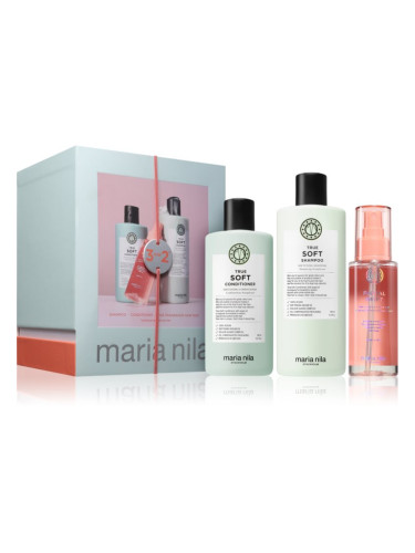 Maria Nila True Soft Holiday Box подаръчен комплект за хидратация и блясък 3 бр.