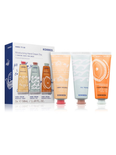 Korres Moisturizing Hand Cream Trio подаръчен комплект за ръце