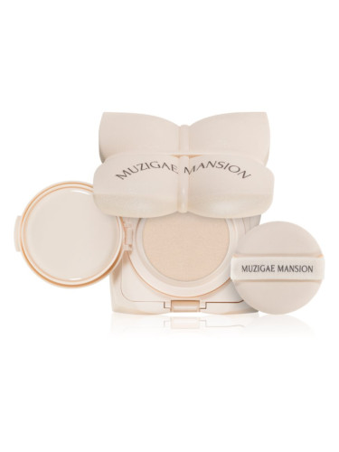 MUZIGAE MANSION Sleek Water Cushion дълготраен грим в гъбичка с хидратиращ ефект цвят Y21 15 гр.