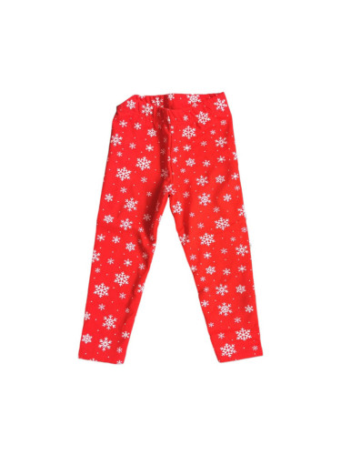 Детски коледен клин в червено на снежинки