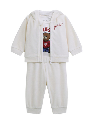 Бебешки спортен сет от три части в екрю цвят Guess